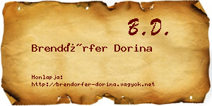 Brendörfer Dorina névjegykártya